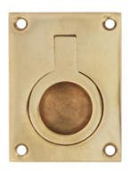 Intersteel Luikring recht 41mm x 31mm messing gelakt, Verzenden, Nieuw