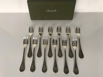 Christofle - Taartvork (12) - Marly - Verzilverd metaal