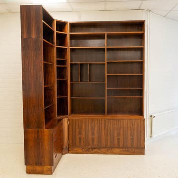 Boekenkast | Vintage | Poul Hundevad | Palissander |  4501, Huis en Inrichting, Kasten | Boekenkasten, Ophalen of Verzenden, Zo goed als nieuw