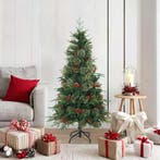 vidaXL Kunstmatige Inklapbare Kerstboom Groen 150 cm PVC, PE, Diversen, Kerst, Verzenden, Nieuw