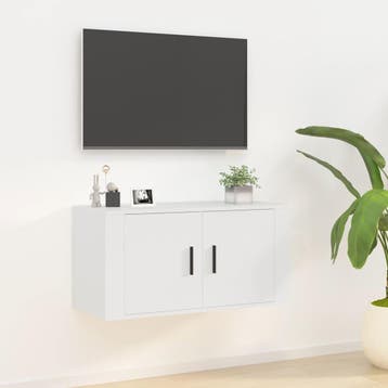 vidaXL Tv-wandmeubel 80x34,5x40 cm wit, Verzenden, Nieuw, 50 tot 100 cm, Minder dan 100 cm