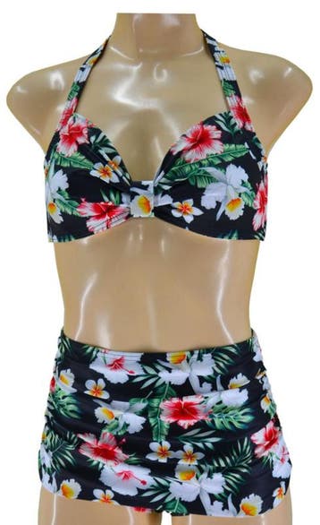Aloha Beachwear, 50s Bikini in Tropical Orchid., Kleding | Dames, Badmode en Zwemkleding, Verzenden, Nieuw