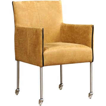 Set van 8 Leren eetkamerstoelen More - Kenia Walnut, Ophalen of Verzenden, Nieuw, Leer, Vijf, Zes of meer stoelen