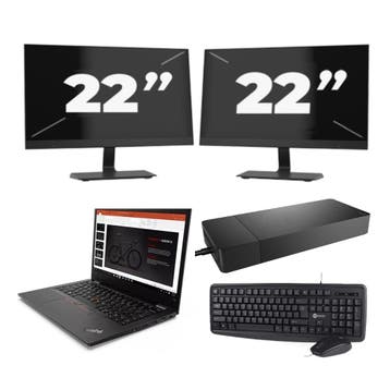Lenovo ThinkPad L13 G2 -   i3-11e 8GB  - 256GB  + 2x 22 inch, Qwerty, Verzenden, 13 inch, Refurbished