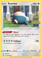 Snorlax 055/078 Holo Pokémon Go, Ophalen of Verzenden, Nieuw, Losse kaart, Foil