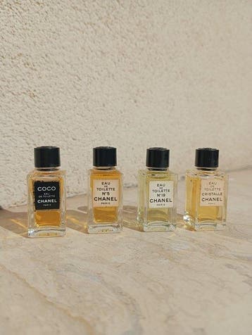 Chanel - Parfumfles (4) - Glas - Loting 4 vintage flesjes