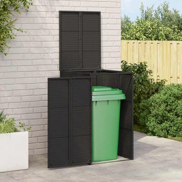 vidaXL Afvalbak Box Zwart 65 x 80 x 115 cm Polyetheen, Verzenden, Nieuw