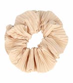 Haarelastiek Scrunchie – Ribbel Stof – Beige, Nieuw