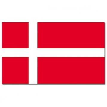 Gevelvlag/vlaggenmast vlag Denemarken 90 x 150 cm - Denema.., Ophalen of Verzenden, Nieuw
