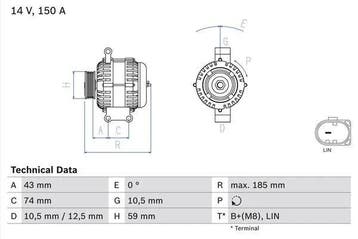 Dynamo / Alternator FORD TOURNEO CUSTOM,V362 (2.2 TDCi), Auto-onderdelen, Ophalen of Verzenden, Nieuw