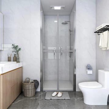 vidaXL Douchedeur 86x190 cm ESG transparant, Verzenden, Nieuw