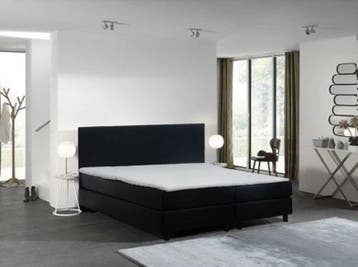 Boxspring Velvet 70 x220 Chicago Antraciet €270,- *ACTIE*, Nieuw, Eenpersoons, 220 cm, 70 cm of minder