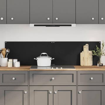 vidaXL Spatschermen keuken 2 st 80x50 cm gehard glas zwart, Verzenden, Nieuw