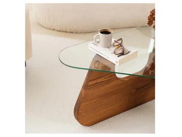 Freya Chesnut Forme XL - Salontafel - Gehard glas - Massief, Verzenden, Nieuw