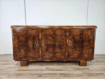 Credenza - Art Deco-dressoir uit de jaren ’40 in walnoot met