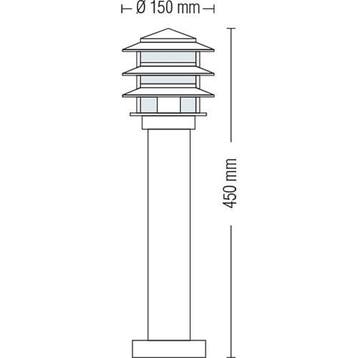 LED Tuinverlichting - Buitenlamp - Staand - RVS, Tuin en Terras, Staande lamp, Nieuw, Ophalen of Verzenden, Rvs