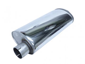Demper 76mm ovaal 220/140mm 500mm lang RVS Simons Turbo, Ophalen of Verzenden, Nieuw