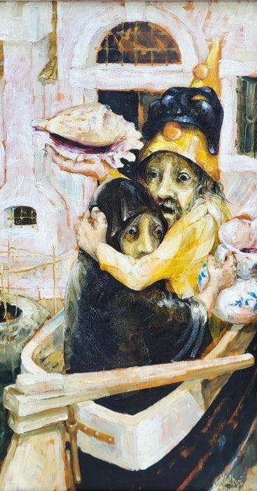 Walter Pregnolato (1931-1989) - Dopo la Festa, Antiek en Kunst, Kunst | Schilderijen | Klassiek