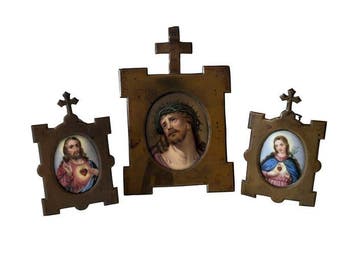 Complete serie van 3 Mooie Franse reisschrijnen (3) -, Antiek en Kunst