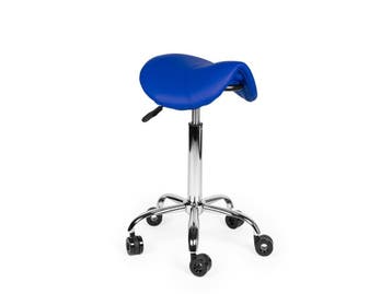 Kapperskruk Blauw - Standaard Zithoogte, In hoogte verstelbaar, Nieuw, Kunststof