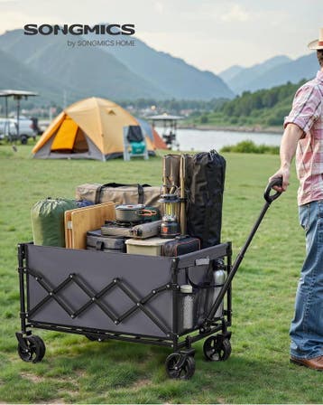 Bolderkar - transportkar - opvouwbaar – max 120 kg – zwart, Verzenden, Nieuw