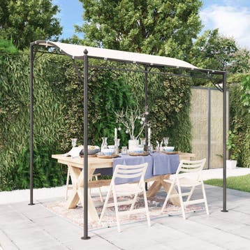 vidaXL Luifel 2x2,3 m 180 g/m² stof en staal crèmekleurig, Verzenden, Nieuw