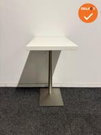 Bijzettafel – Vierkant – 57x37x70cm – Wit blad – Chr, Werkplek, Ophalen of Verzenden, Gebruikt, Bureau