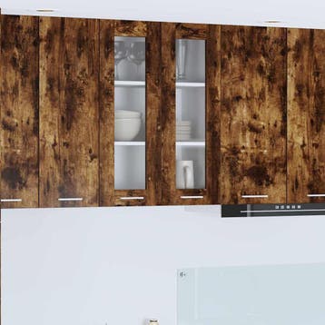 vidaXL Hangkast met opslag Gerookt eiken 60 x 31 x 80 cm, Verzenden, Nieuw, Bruin