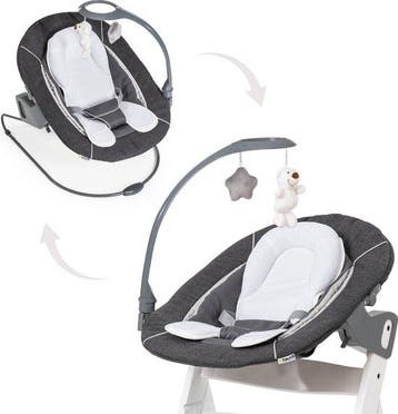 Hauck Alpha Bouncer 2 in 1 Deluxe - Wipstoel - Melange Grey, Verzenden, Nieuw