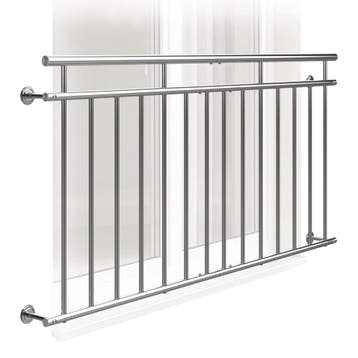 Balkonhek RVS 90x184cm (Tuin en Terras), Verzenden, Nieuw