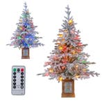 2dekans | Coast Kunstkerstboom 120 cm Groen/Wit – Met Sneeuw, Ophalen of Verzenden, Zo goed als nieuw