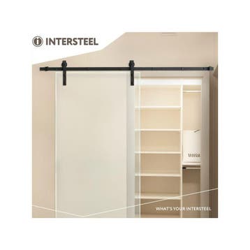Intersteel Schuifdeursysteem voor glasdeuren - mat zwart, Verzenden, Nieuw