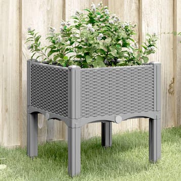 vidaXL Plantenbak met poten 40x40x42 cm polypropeen, Tuin en Terras, Verzenden, Nieuw, Minder dan 60 cm, 30 tot 60 cm