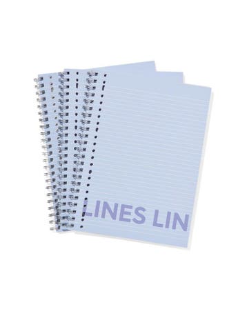 HEMA Collegeblokken blauw A4 gelinieerd - 3 stuks, Verzenden, Nieuw