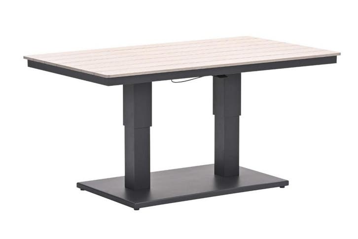 GI Cyprus up&down tuintafel 150x87 cm. - Carbon Black/Light, Tuin en Terras, Tuintafels, Nieuw, Overige materialen, Rond, Verzenden
