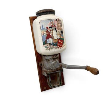 Sarreguimes Normandie - Koffiemolen - Hout, Metaal,, Antiek en Kunst