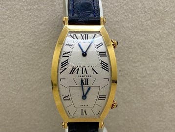 Cartier - Tonneau GM Dual Time - 216-89 - Unisex - 1980-1989, Nieuw