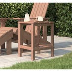 vidaXL Tuintafel Adirondack 38x38x46 cm HDPE bruin, Tuin en Terras, Tuintafels, Verzenden, Nieuw