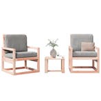 vidaXL 3-delige Loungeset massief douglashout, Tuin en Terras, Tuinsets en Loungesets, Verzenden, Nieuw, Loungeset