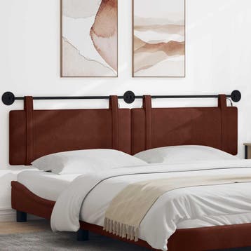 vidaXL Hangend hoofdbord Glanzend Bruin Antiek PU, Huis en Inrichting, Verzenden