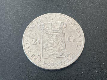 Nederland. Willem III. 2 1/2 Gulden 1873 (Zonder, Postzegels en Munten, Munten | Nederland