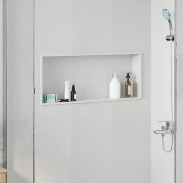 vidaXL Douche Niche Wit 75 x 30 x 9,5 cm Roestvrij staal, Verzenden, Nieuw