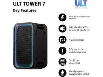 Sony -  Ult Tower 7 Partyspeaker 420 Watt  - Zwart, Audio, Tv en Foto, Verzenden, Nieuw, Overige typen, Sony