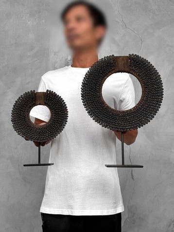 Decoratief ornament - NO RESERVE PRICE - Pair of Black/Dark