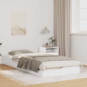 vidaXL Bedframe Wit 80 x 220 cm Massief grenenhout, Verzenden, Nieuw, Wit, Hout