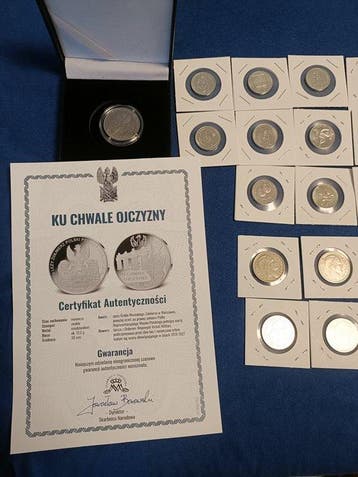 Polen, Rusland, Frankrijk. Collection of coins Od 1940 do