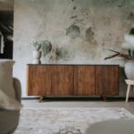Japandi dressoir vintage stijl – Marmer of houten blad, Huis en Inrichting, Modern vintage, 150 tot 200 cm, Nieuw, Ophalen of Verzenden