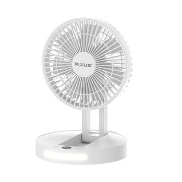 Rixus RXBF03 draagbare bureauventilator op batterijen, wit, Computers en Software, Verzenden, Nieuw