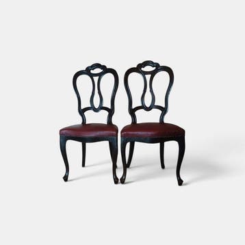 Fauteuil (2) - Hout - Antieke stoelen