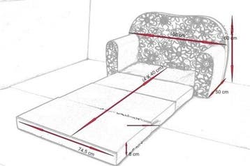 Veilige Slaapbank Kind | Katoen | Wasbare Hoes | OP=OP, Nieuw, Ophalen of Verzenden, 100 cm of meer, Matras